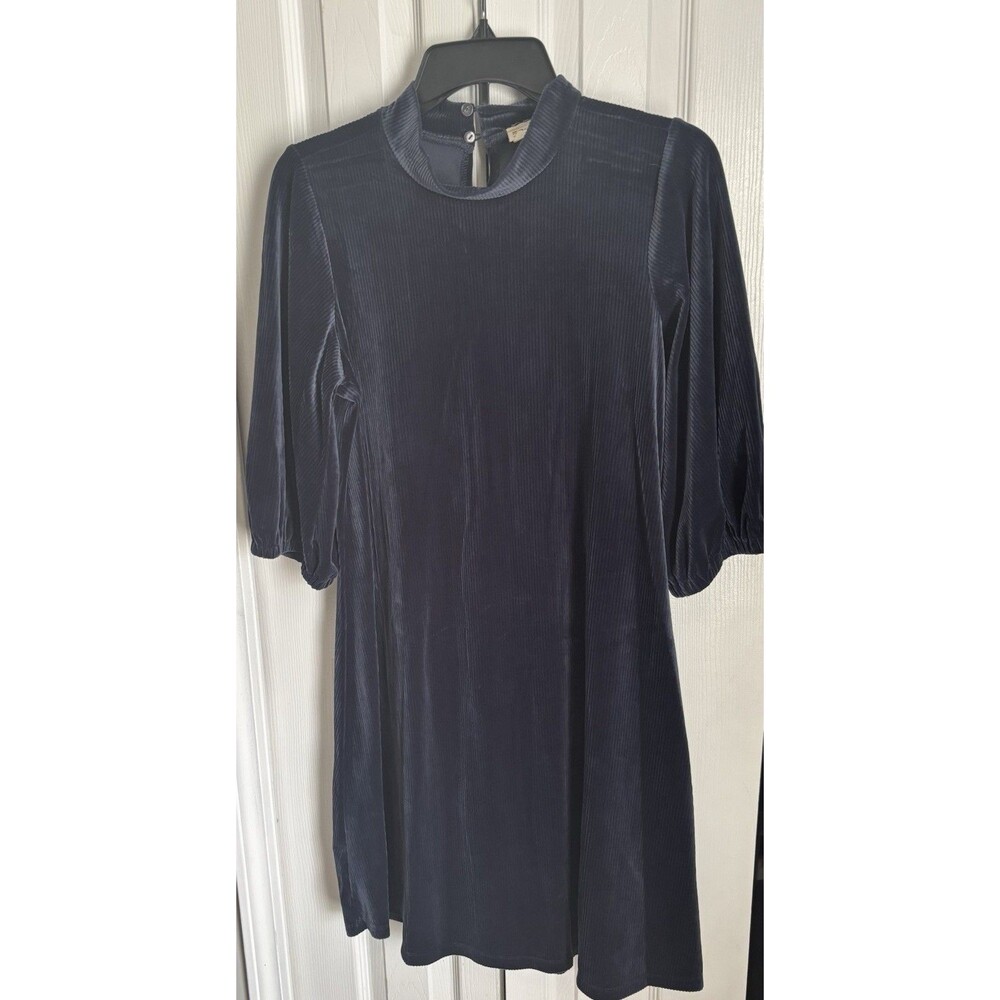 52Seven Velveteen Dress Size Medium - Blue